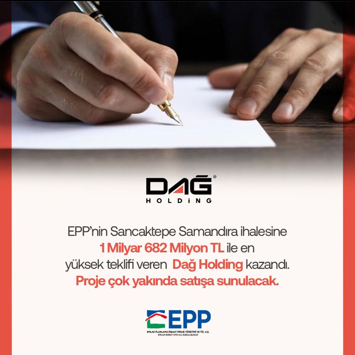 EPP Sancaktepe Samandıra İhalesinin Kazananı Dağ Holding